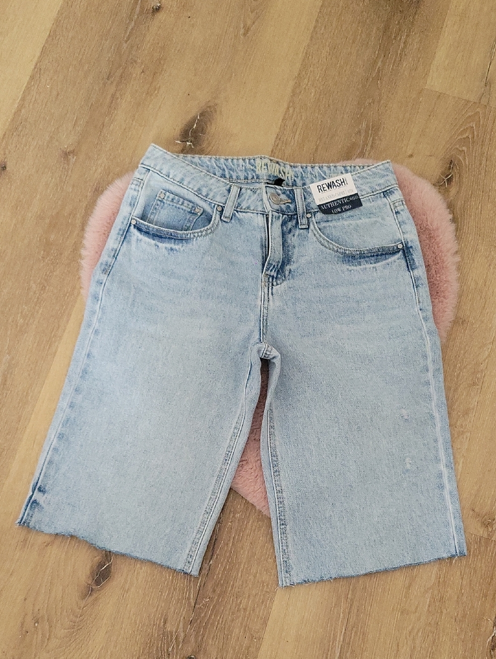 Rewash Light Blue Boyfriend Denim Bermuda Shorts